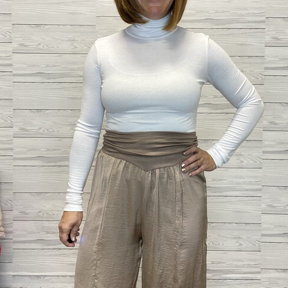 Wide Leg Pants - Taupe - Picture 3 of 3